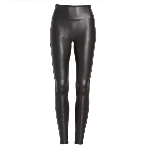 Perfect SPANX FAUX LEATHER LEGGINGS BLACK - Picture 1 of 8